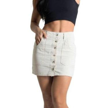 Imagem de Saia Linho Sawary - 281152 - Areia 42-Feminino