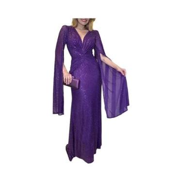 Imagem de Vestido Feminino Solto Com Lantejoulas Para Outono/Inverno: Novo Lança