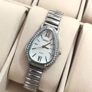 Imagem de Relógio Feminino Luxo com Pedrinhas - dulock, Prata