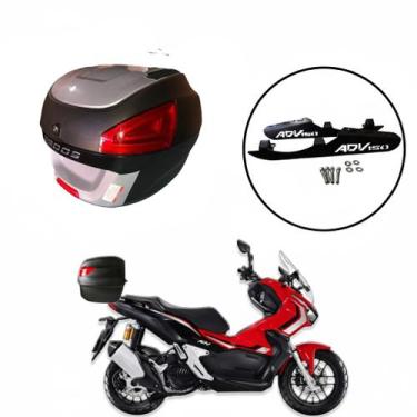 Imagem de Baú Moto Universal Awa 29 L com Suporte Adv 150, Prata