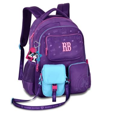 Imagem de Mochila Lancheira e Estojo Fichário Kit Rebecca Bonbon completo-Feminino