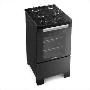 Imagem de Fogão 4 Bocas Itatiaia Itamaster Forno de 58L Preto Acendimento Automa