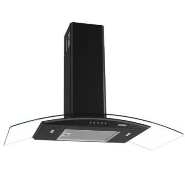 Imagem de Coifa Nardelli de Parede Clean Vidro Curvo 90cm Preto, Preto, 110V