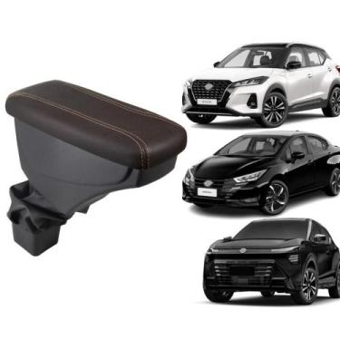 Imagem de Apoio De Braço Nissan Kicks Couro Marrom Costura Marrom - GPI Automoti