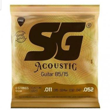 Imagem de Encordoamento violão aço 011 SG Bronze custom light JG corda