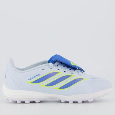 Imagem de Chuteira Adidas Predator League Juvenil Society Azul Claro, 35