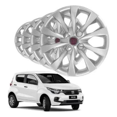Imagem de Jogo Calota Fiat Mobi 2021 2022 Aro 14 Com Emblemas - Grid