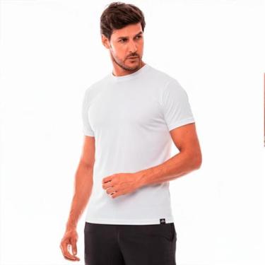 Imagem de Camiseta Masculina Mezul Manga Curta Básica, Branco, G