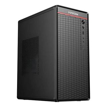 Imagem de Gabinete Office Hayom GB1751 Com 1 Fan Led Vermelha S/Fonte ATX 2 Port