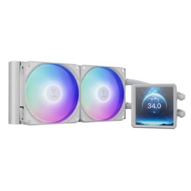 Imagem de Water cooler gamdias aura gl 240 display lcd wh argb amd/intel branco