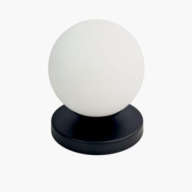Imagem de Abajur luminária mesa canto cabeceiras  quarto bolinha globo  fosca le