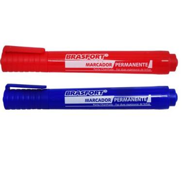 Imagem de Kit 2x marcador permanente brasfort p.grossa *7776, 7775 *