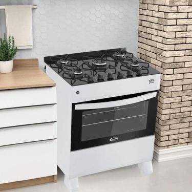 Imagem de Fogão de gas verita gourmet 5 bocas - branco - Clarice, Branco, Bivolt