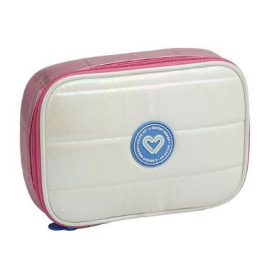 Imagem de Estojo Box Escolar Feminina Metalizado - Seanite, Branco