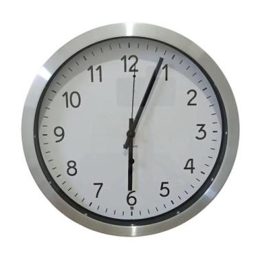 Imagem de Relógio Parede Iluminação Noturna Herweg 6732 079 Aluminio