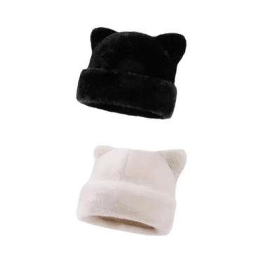 Imagem de Gorro Feminino Com Capuz De Pelúcia Estampa De Leopardo, Quente E Gros