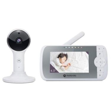 Imagem de Babá Eletrônica Motorola 4.3 FHD com Visão Noturna Wi-Fi Branca - VM64