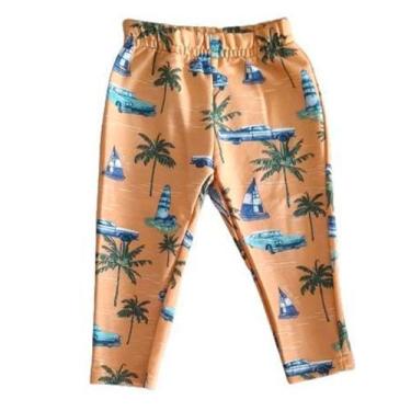 Imagem de Calça Moletom Infantil Menino Multicolor Quimby, Amarelo, G