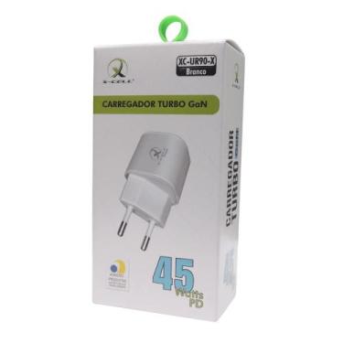Imagem de Carredor Turbo GaN USB-C 45 Watts PD Cor Branco XC-UR90-X - X-Cell