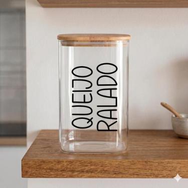 Imagem de Porta Mantimentos Quadrado (1,1 Litros) Queijo Ralado - PratiCasa, Que