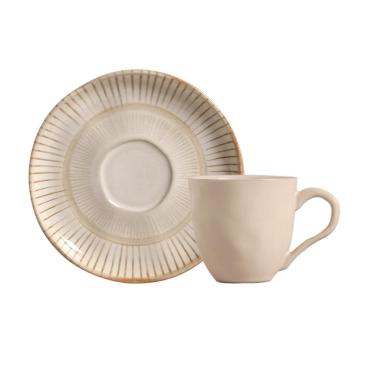 Imagem de Conjunto com 6 Xícaras De Chá Orgânico 170ml com 6 Pires Bio Mirage