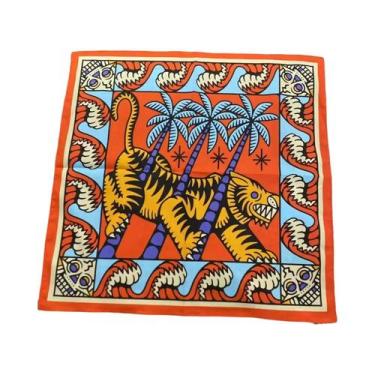 Imagem de Bandana De Algodão Retrô Com Estampa Digital, Estilo Hip-Hop, Dança De