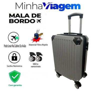 Imagem de Mala de Viagem 12Kg Rígida ABS Rodas 360º Leve Resistente Cadeado Segu