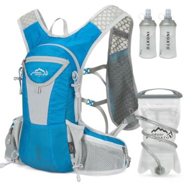 Imagem de IX INOXTO Mochila de Hidratação, Mochila de Água Leve com Mochila de Bexiga de Hidratação de 2L Grátis para Homens e Mulheres, Colete de Hidratação de Corrida para Corrida Em Trilha, Caminhada, Ciclis