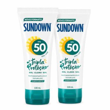 Imagem de Kit 2 Protetor Solar Tripla Proteção Sol, Cloro e Sal FPS50 Sundown 10