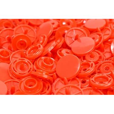 Imagem de Botão Botões de Pressão Tic Tac Plástico Laranja Nº 15 50und