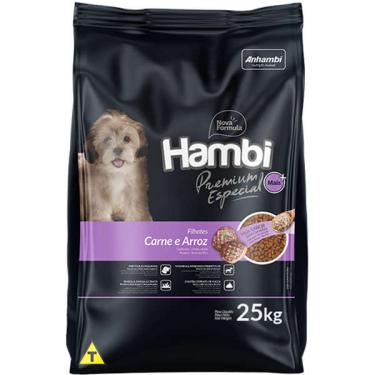 Imagem de Ração Seca Hambi Premium Especial Carne e Arroz para Cães Filhotes - 25 Kg