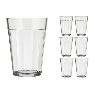 Imagem de Jogo 6 Copo Americano Clássico 300ml Vidro Café Chopp Nadir