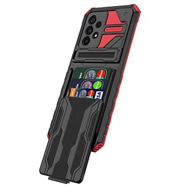 Imagem de Capa Capinha Anti Impacto para Samsung Galaxy A53 5G com Card Slot Carcaça Carteira Antiqueda - Vermelho