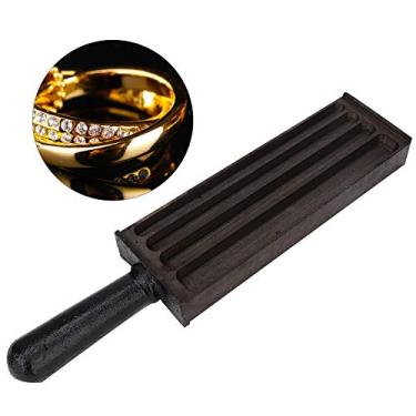 Imagem de TMISHION Molde de lingote – Molde de lingote de aço retangular, Cadinho de molde dourado e prata, ferramenta de refinamento de fundição, acessório de processamento de fundição para ferragens douradas, latão de alumínio e cobre, Metal Aço Metal, Cornalina