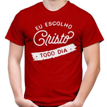 Imagem de Camiseta  Evangélica Escolho Cristo Todo Dia - 100% Algodão - Atelier