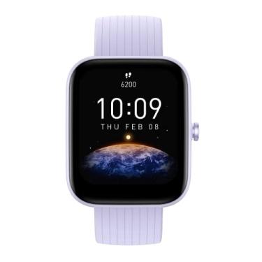 Imagem de Relógio inteligente Amazfit Bip 3 para iPhone Android, Health Fitness Tracker com tela grande de 1,69 ", duração da bateria de 14 dias, mais de 60 modos esportivos (azul)