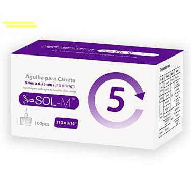Imagem de Agulha Para Caneta de Insulina Ultra fine 5mm 31G 100 Unid Sol-M