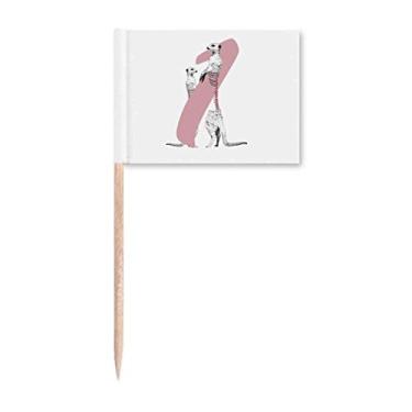 Imagem de Fox Animal Stands Meat Food Bones bandeiras de palito de dente para decoração de festa