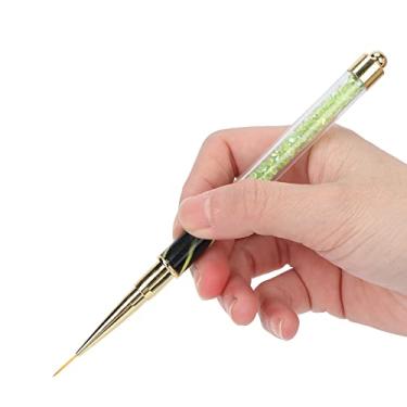 Imagem de Caneta Delineador De Manicure, Ferramenta De Decoração Diy Para Unhas Caseiras (Listras Verdes (Linha Longa))