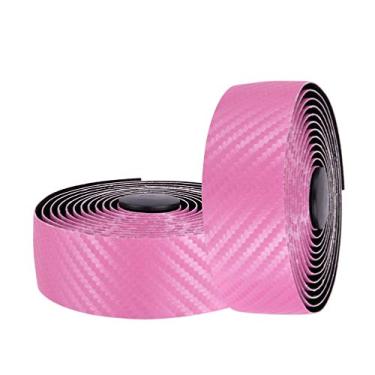 Imagem de 2 Rolos fita de guiador fita de barra de bicicleta cinto antiderrapante para bicicleta embaixo da pia fita de guidão de bicicleta respirável fita adesiva soquete rosa