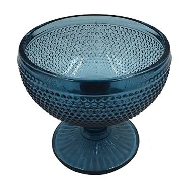 Imagem de CJ. DE TACAS DE SOBREMESA DE VIDRO AZUL - 350ML - 6PS