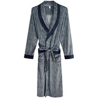 Imagem de Roupão De Banho De Flanela Masculino Para Casa Alongar Roupão Quente Quimono Camisola Roupão,A,XXL-kod,YUYANAIAI