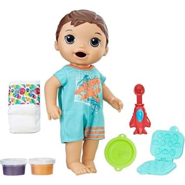 Imagem de Boneca De Bebê Morena Ba Snackin Luke Da Baby Alive Com Lanche - 100 C