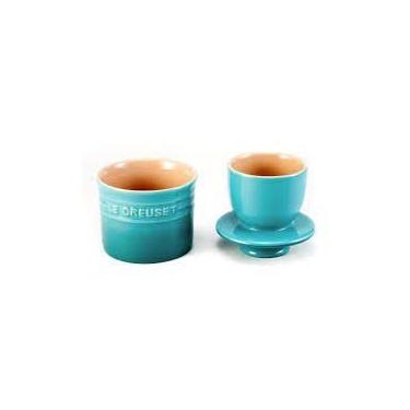 Imagem de Le Creuset Pote para Manteiga 170 ml Cerâmica Azul Caribe