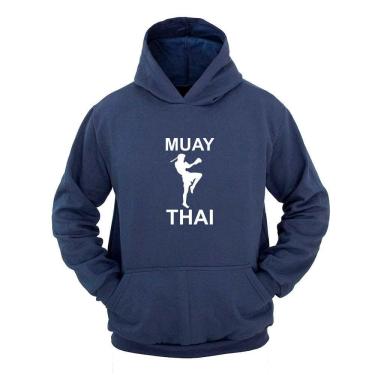 Imagem de Moletom Masculino Canguru Com Capuz Estampa Muay Thai