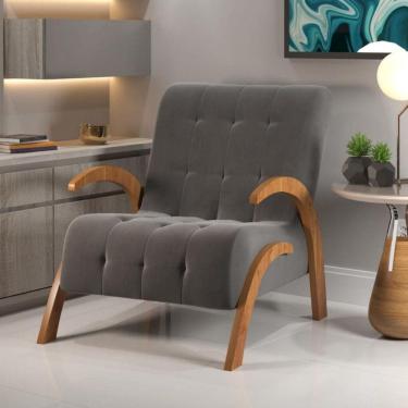 Imagem de Poltrona 65cm Veludo Bari Viero Móveis