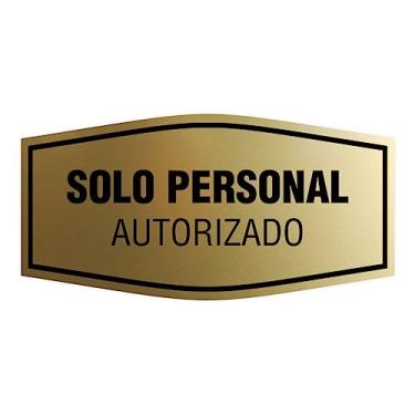 Imagem de Signs ByLITA Placa Autorizada Pessoal Fancy Solo (Ouro Escovado) - Médio