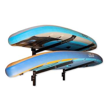 Imagem de StoreYourBoard Suporte de armazenamento Standup Paddleboard e prancha de surf, 2 SUP sistema de montagem de parede ajustável, resistente, comporta 90 kg