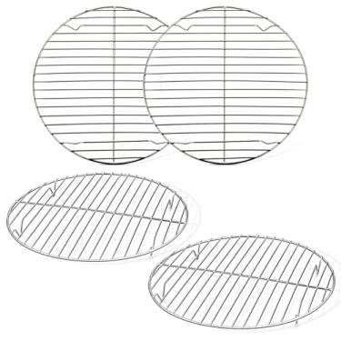 Imagem de TeamFar Escorredor de refrigeração, grade de arame de aço inoxidável de 26,6 cm, grades redondas para cozinhar a vapor, assar, resfriar, saudável e não tóxico, seguro para forno e lava-louças,