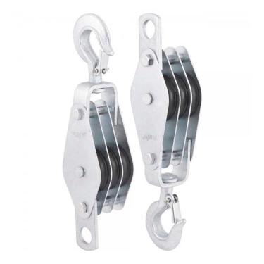 Imagem de Moitão Cadernal com 3 Roldanas 60 mm 1 Par - Vonder 61.45.060.030